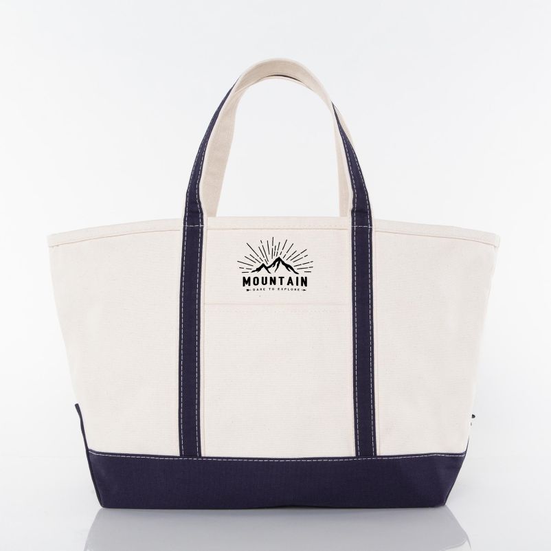 Bulk Canvas Boat Tote Bag in wholesale price - Front Image