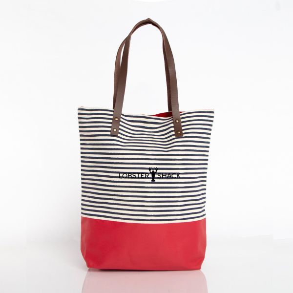 Seaport Stripes Dipped Tote