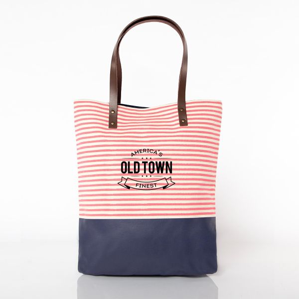 Seaport Stripes Dipped Tote