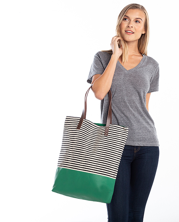 Seaport Stripes Dipped Tote