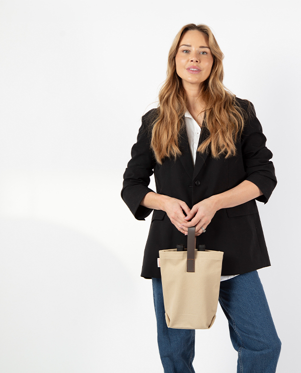 Leather-Grip Wine Carrier for Two Bottles